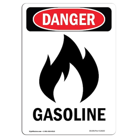 Signmission Safety Sign, OSHA Danger, 18" Height, Aluminum, 1218-V-2020, Portrait OS-DS-A-1218-V-2020